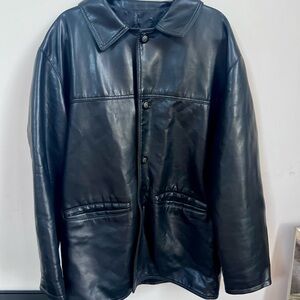 Reportage RGA Vintage Black Leather Bomber Jacket - Made in Italy - Heavyweight